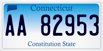 CT license plate AA82953