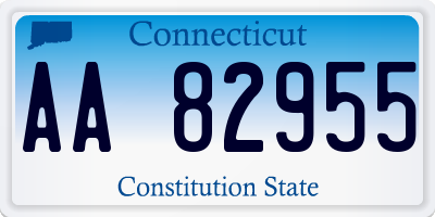 CT license plate AA82955