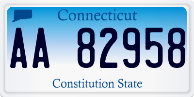 CT license plate AA82958