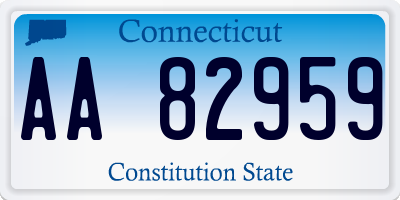 CT license plate AA82959