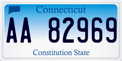 CT license plate AA82969