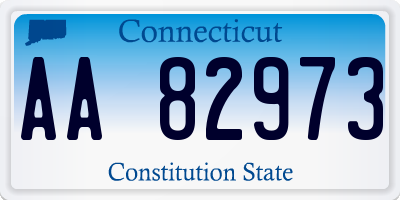 CT license plate AA82973