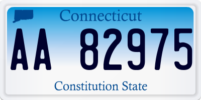 CT license plate AA82975