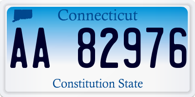 CT license plate AA82976