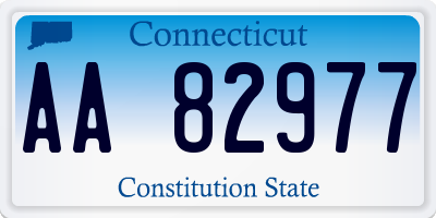 CT license plate AA82977