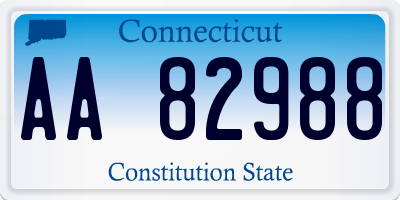 CT license plate AA82988