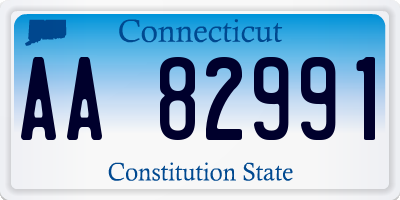 CT license plate AA82991