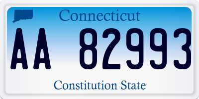 CT license plate AA82993