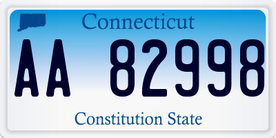 CT license plate AA82998