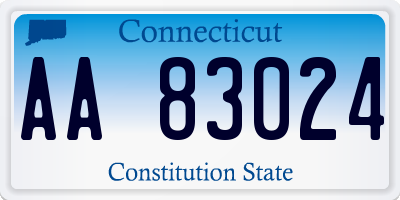 CT license plate AA83024