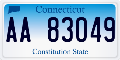 CT license plate AA83049