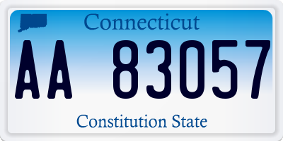 CT license plate AA83057