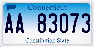 CT license plate AA83073