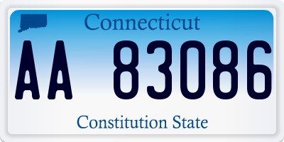 CT license plate AA83086