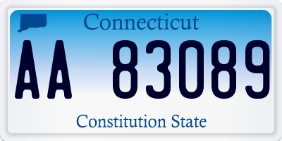 CT license plate AA83089