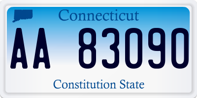 CT license plate AA83090