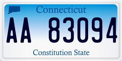 CT license plate AA83094