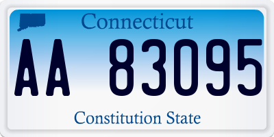 CT license plate AA83095