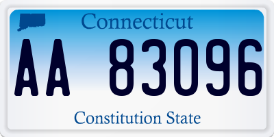 CT license plate AA83096