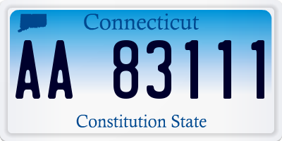 CT license plate AA83111