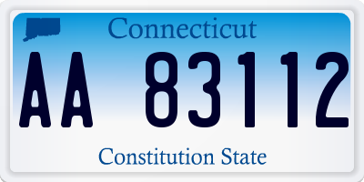 CT license plate AA83112