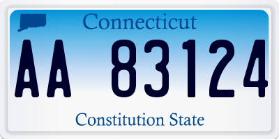 CT license plate AA83124