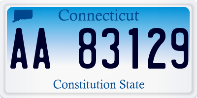 CT license plate AA83129