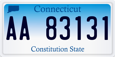 CT license plate AA83131