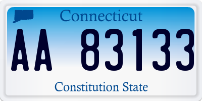 CT license plate AA83133