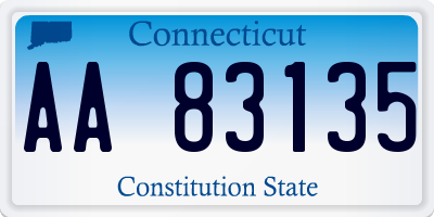 CT license plate AA83135