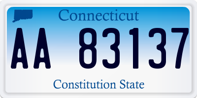 CT license plate AA83137