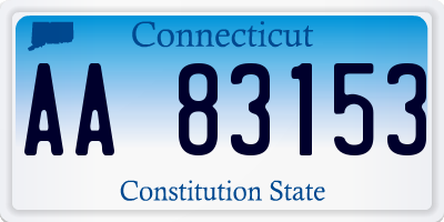 CT license plate AA83153