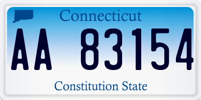 CT license plate AA83154