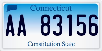 CT license plate AA83156