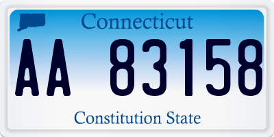 CT license plate AA83158