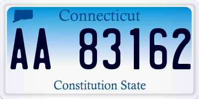 CT license plate AA83162