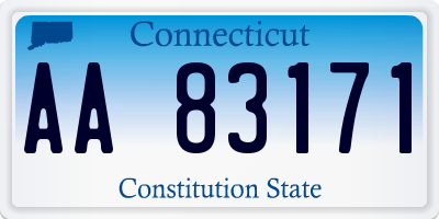 CT license plate AA83171