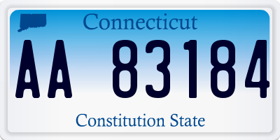 CT license plate AA83184