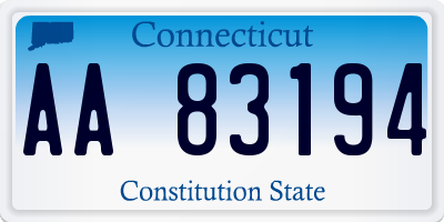 CT license plate AA83194