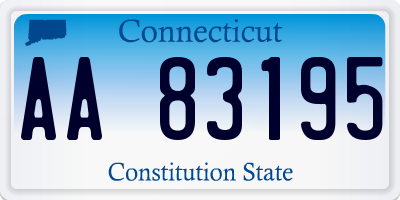 CT license plate AA83195