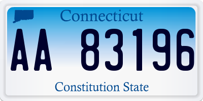 CT license plate AA83196