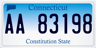 CT license plate AA83198