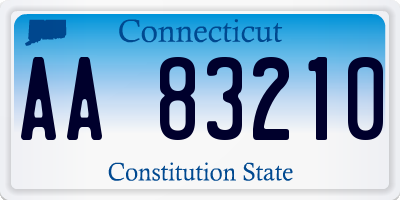 CT license plate AA83210