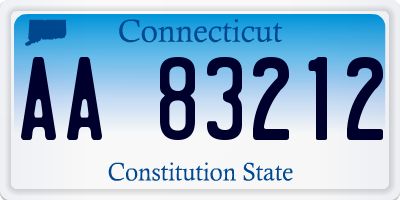 CT license plate AA83212