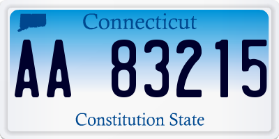 CT license plate AA83215