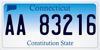 CT license plate AA83216