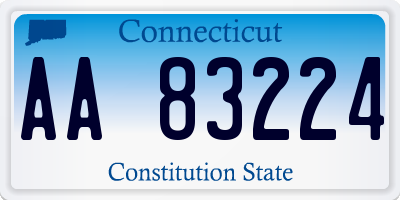 CT license plate AA83224