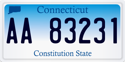 CT license plate AA83231