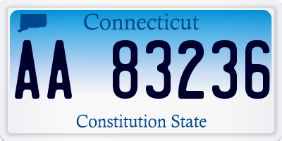 CT license plate AA83236