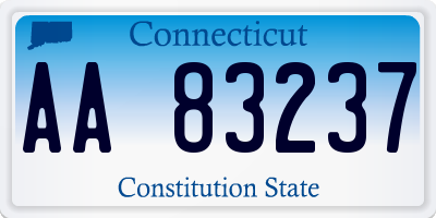 CT license plate AA83237